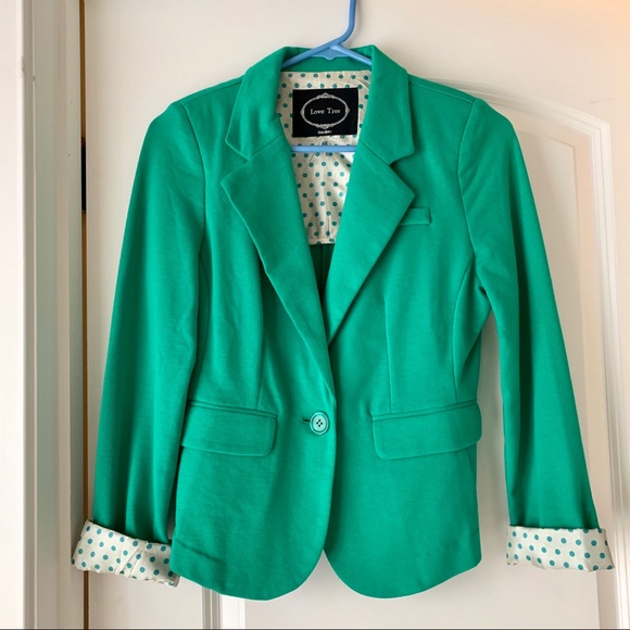 Love Tree Jackets & Blazers - Love Tree Green Blazer